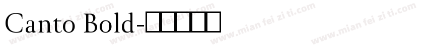 Canto Bold字体转换
